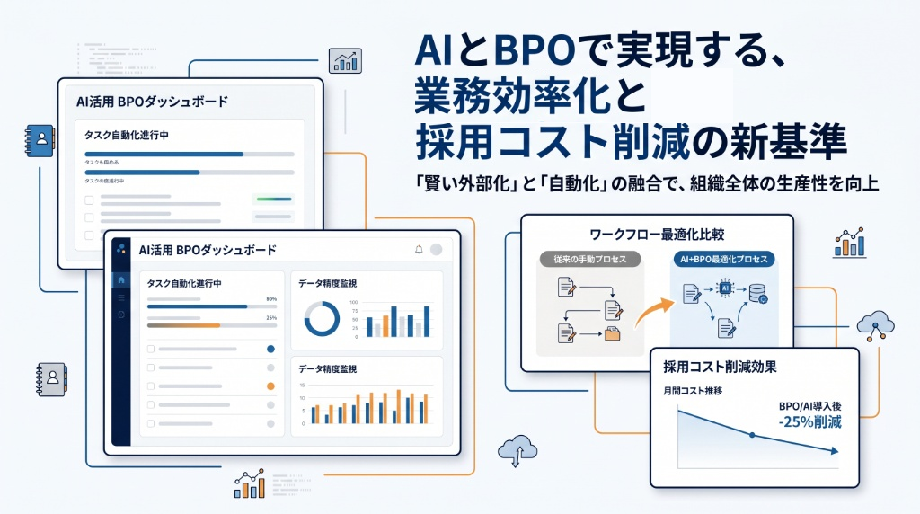 【2026年版】AIとBPOで業務効率化｜「採用コスト」をゼロにする方法の画像